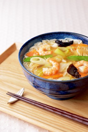 五目あんかけ温麺(うーめん)